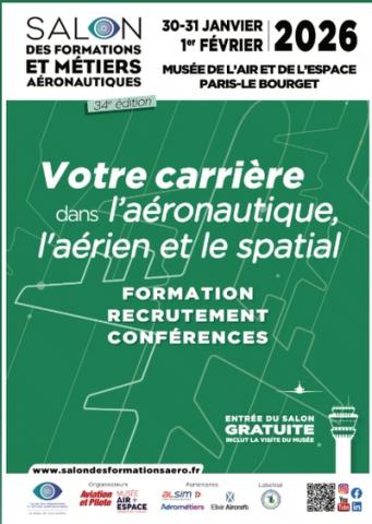 Affiche du salon des formations de l'aéronautique 2026