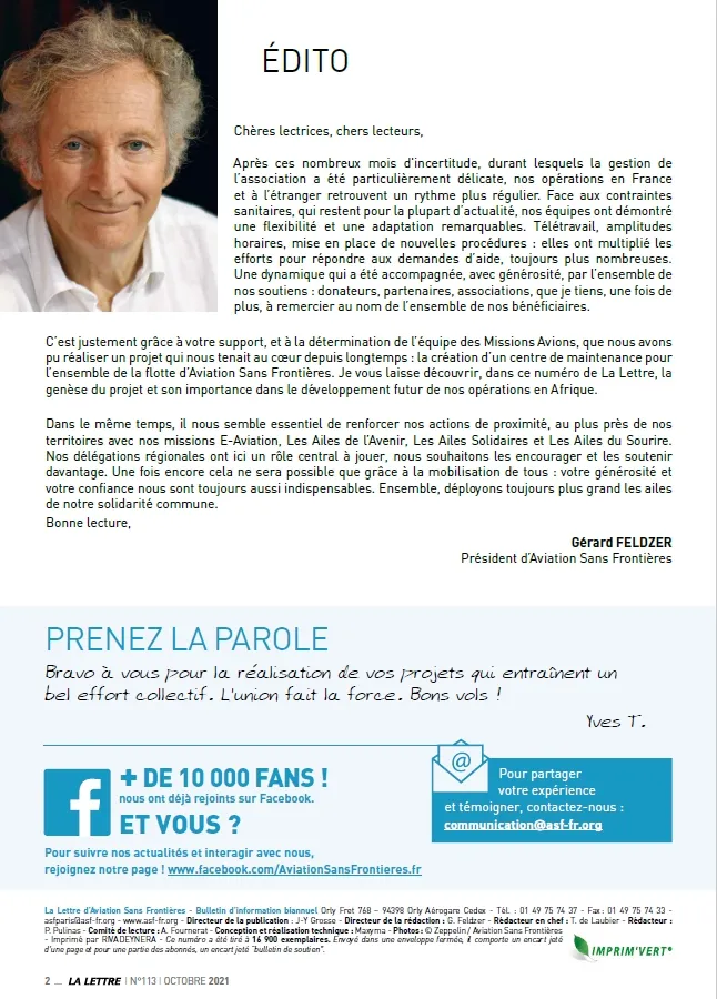 ASF La lettre N° 113 - édito