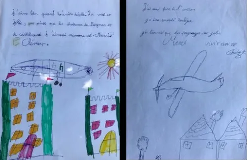 Dessin des invités aux Ailes du sourire à Sarlat