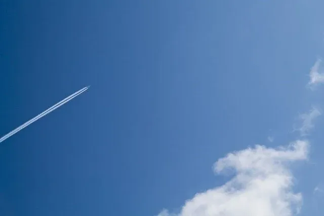 Bandeau avion dans le ciel