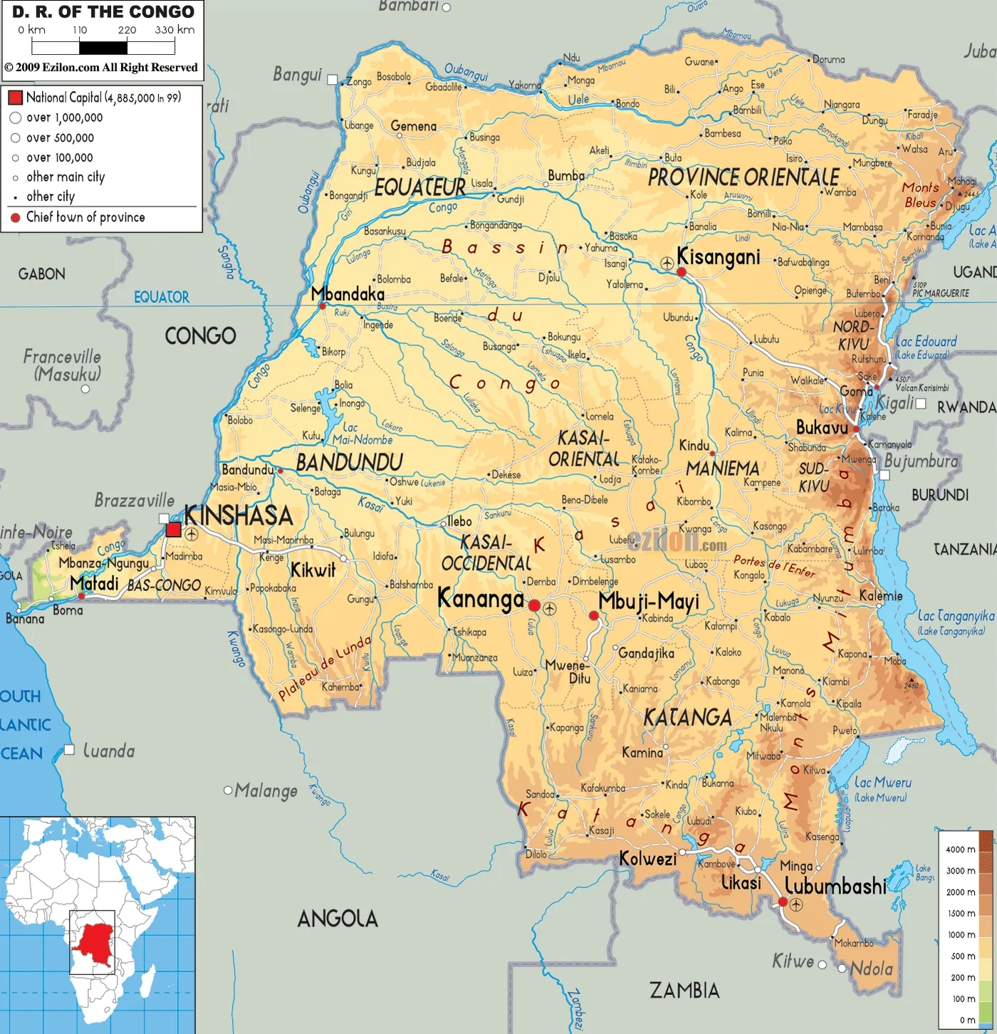 Carte de RDC