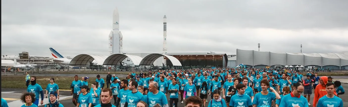 Coureurs et site le Bourget